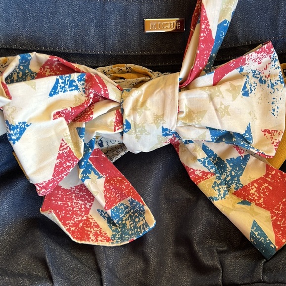 Miche demi Americana with extra tie + white handles - Picture 3 of 5